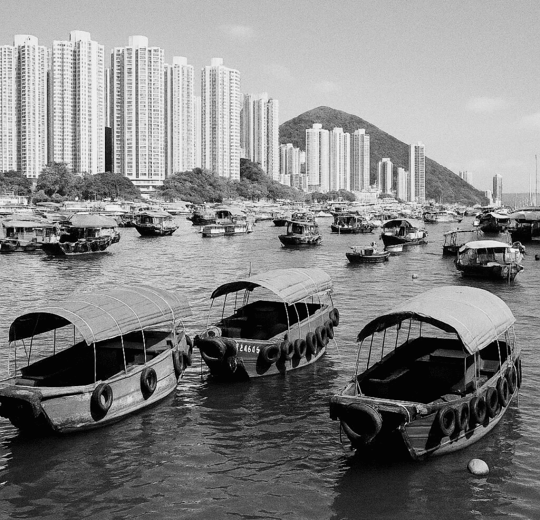 香港仔漁港(黑白)